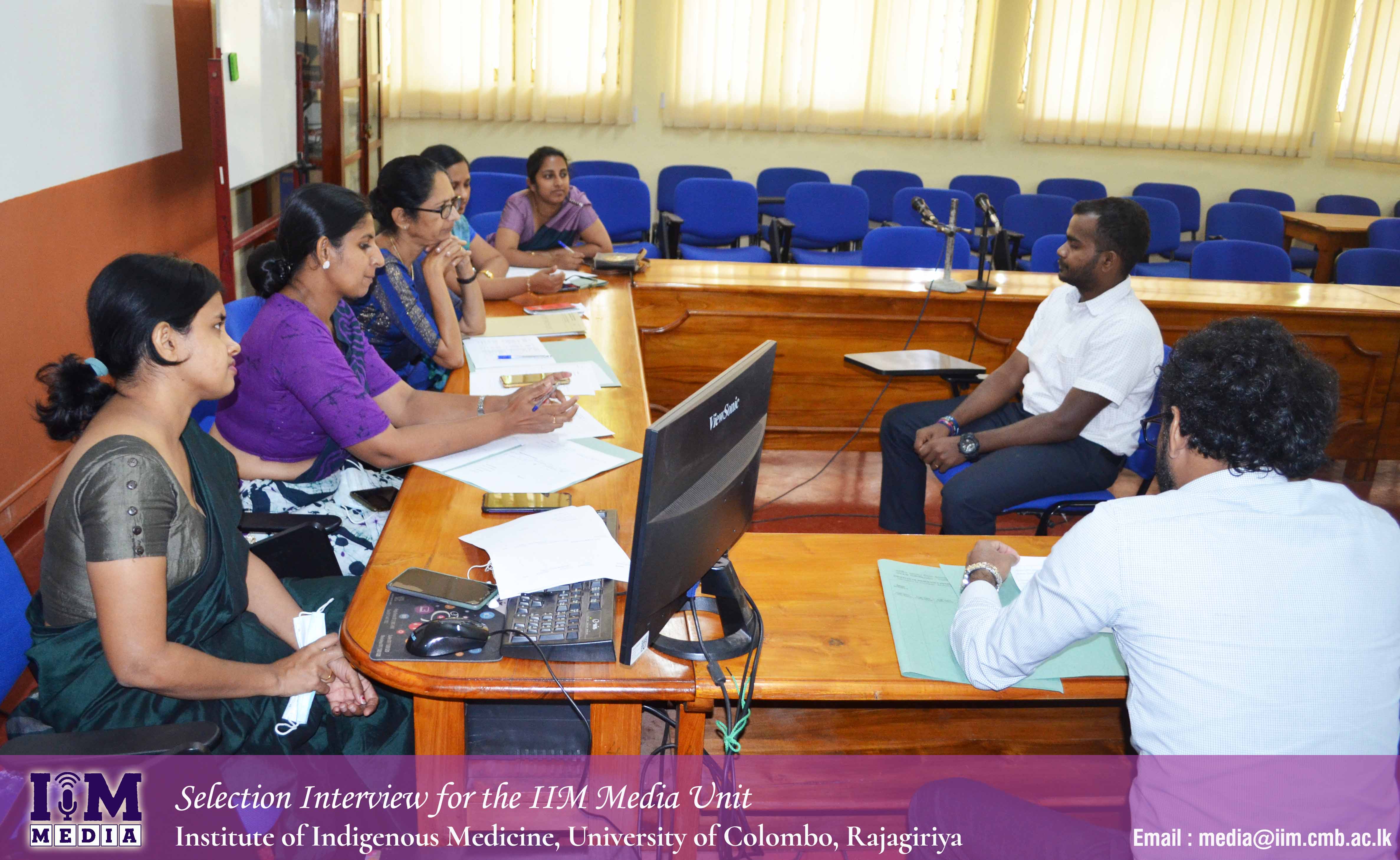 Students Selection Interview for the IIM Media Unit